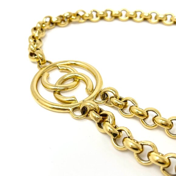 CHANEL Vintage 93P CC Logo Chain Belt Accessory Gold Metal Charm RankAB [103520] - Picture 6 of 10